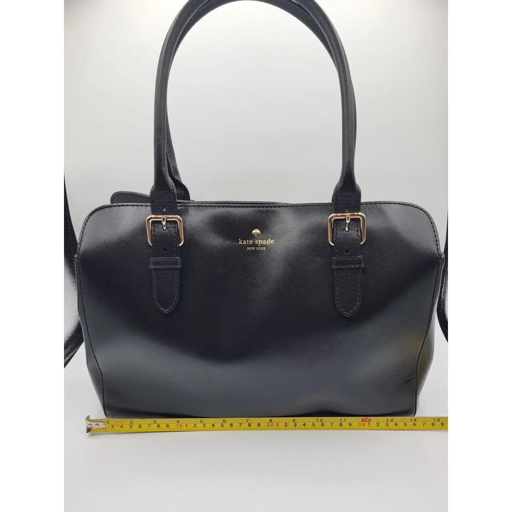 Kate Spade New York Charlotte Street Reena Black Leather‎ Tote Shoulder Handbag